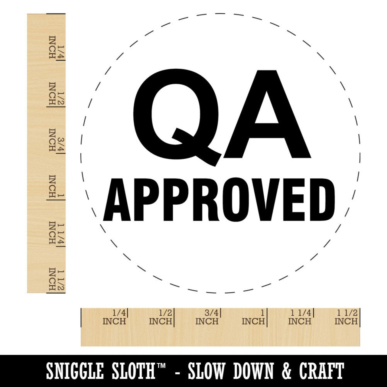 QA Approved Quality Assurance Manufacturing Label Self-Inking Rubber Stamp
